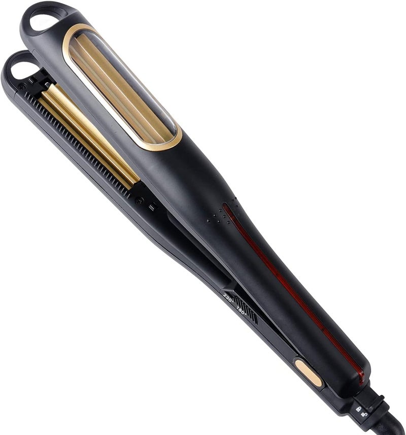 Hann Auto Hair Crimping Iron - Volumizing Fluffy Hairstyle Curler, Corrugation Crimper, Anti Static - Adjustable Temperature for All Hair Types - Image 2